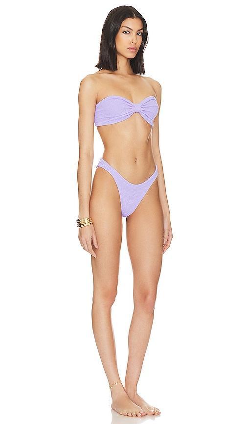 Womens Jean Bow Two-Piece Bikini Set - Lilac Product Image