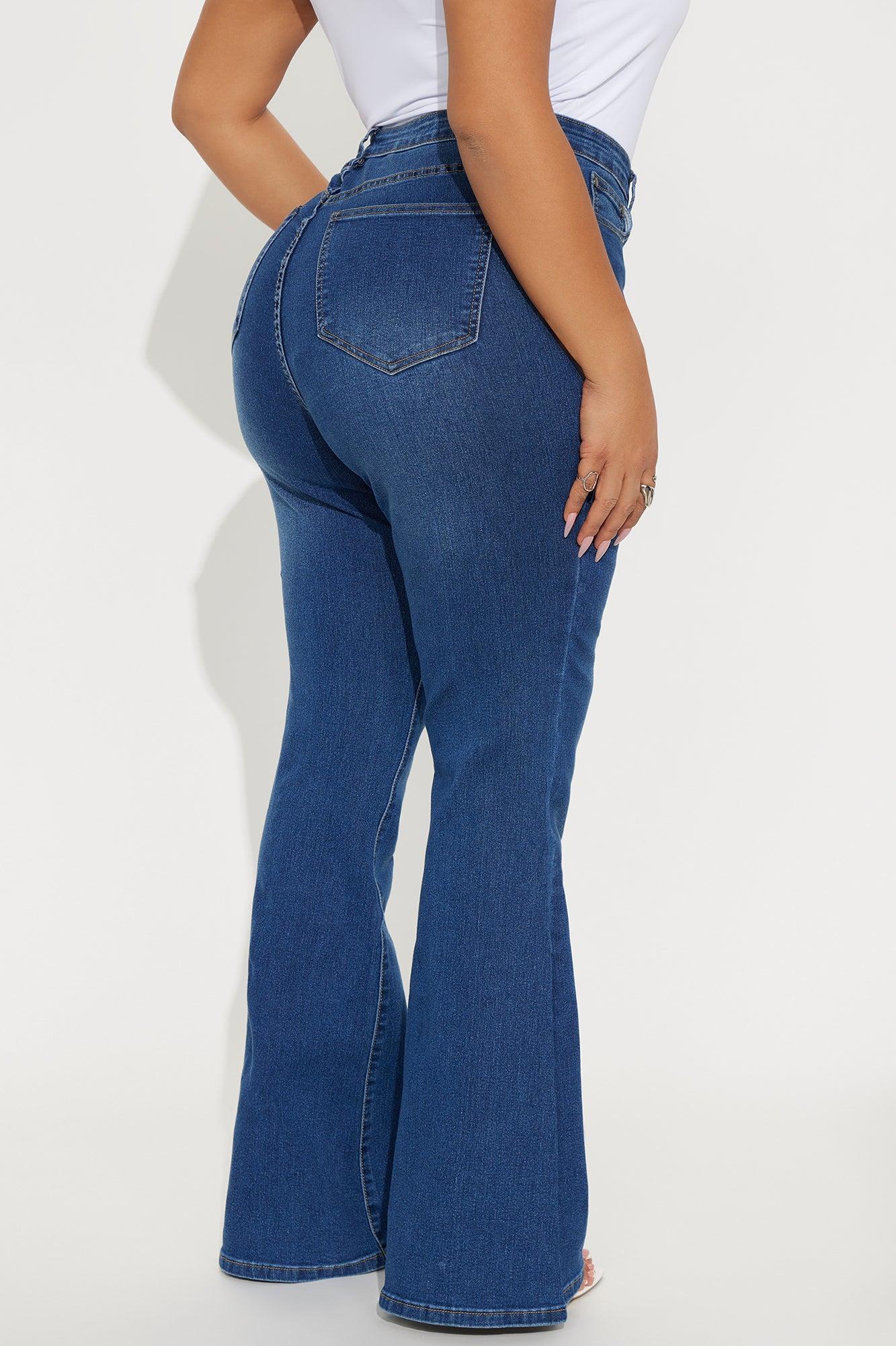 Everyday Low Rise Flare Jeans - Dark Wash Product Image