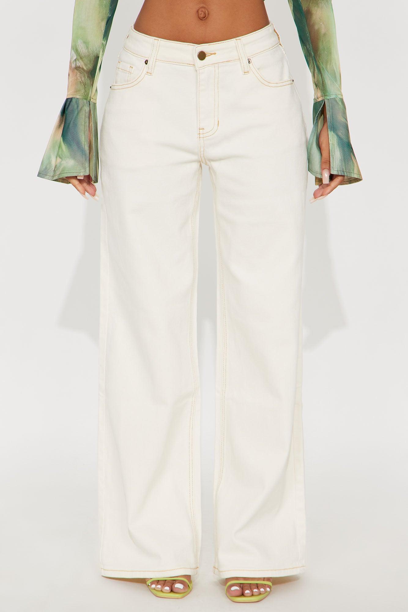 Mirador Straight Leg Jeans - Cream Product Image
