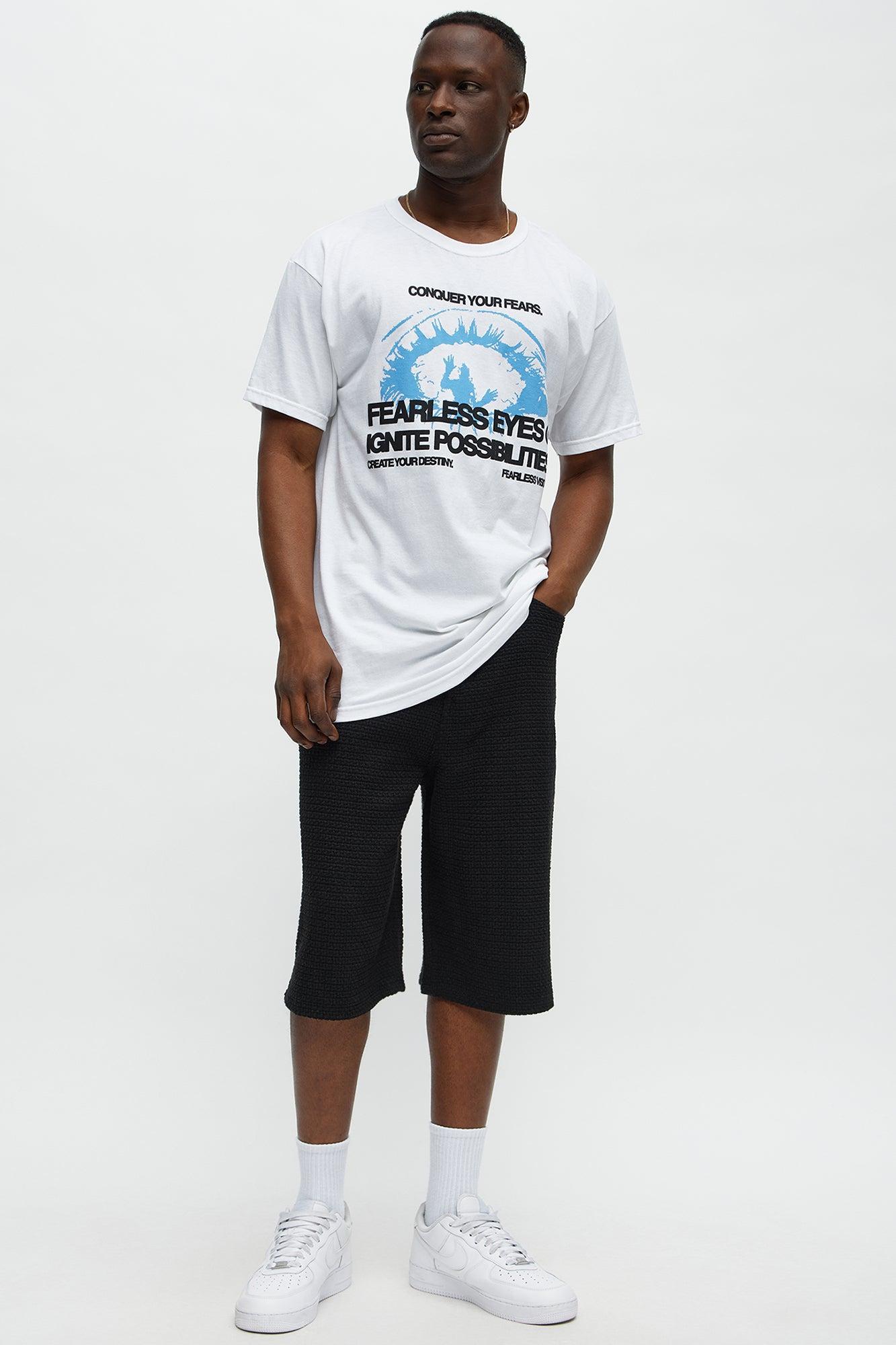 Fearless Eyes Short Sleeve Tee - White Product Image