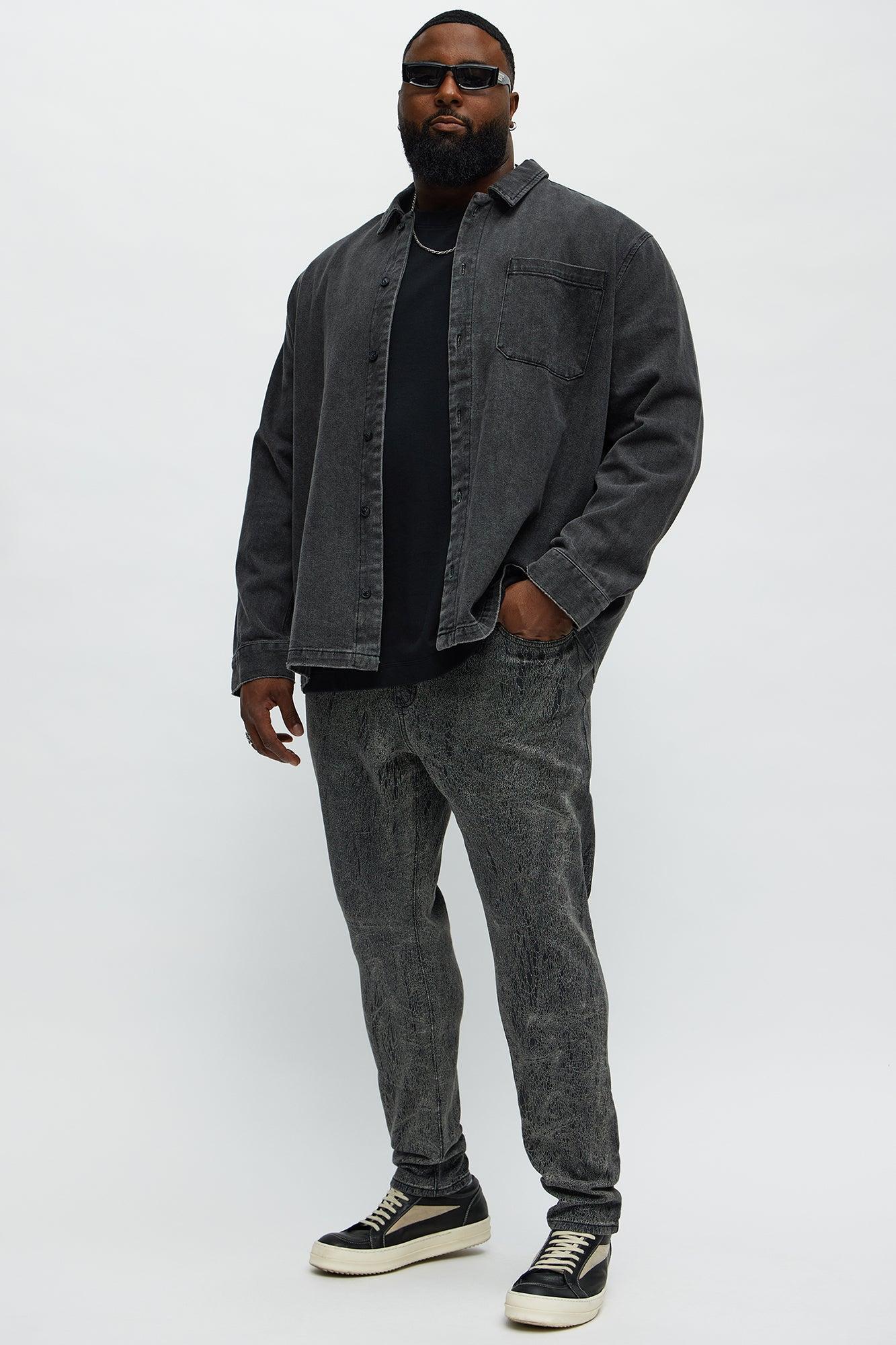 Crack The Code Skinny Jeans - Grey Male Product Image