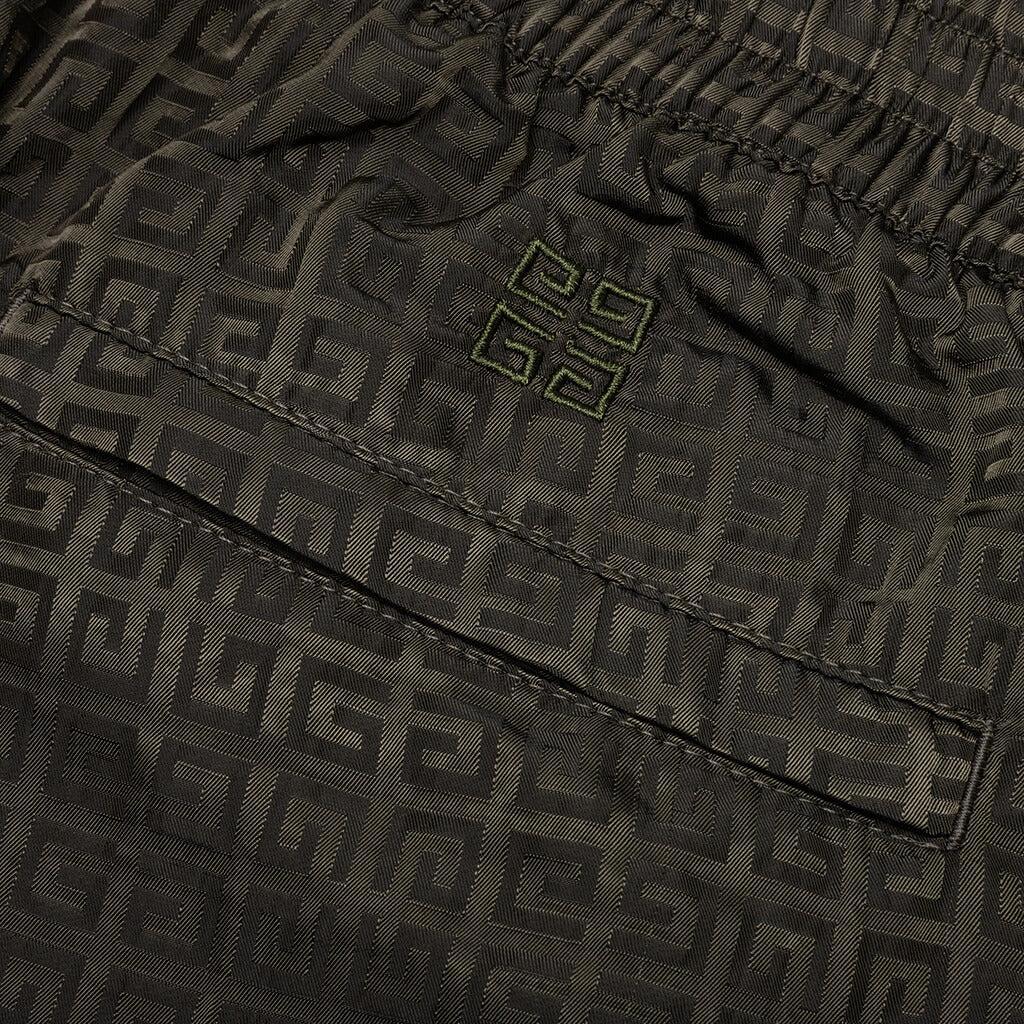 Garment Dye Embroidered Joggers - Military Green Male Product Image