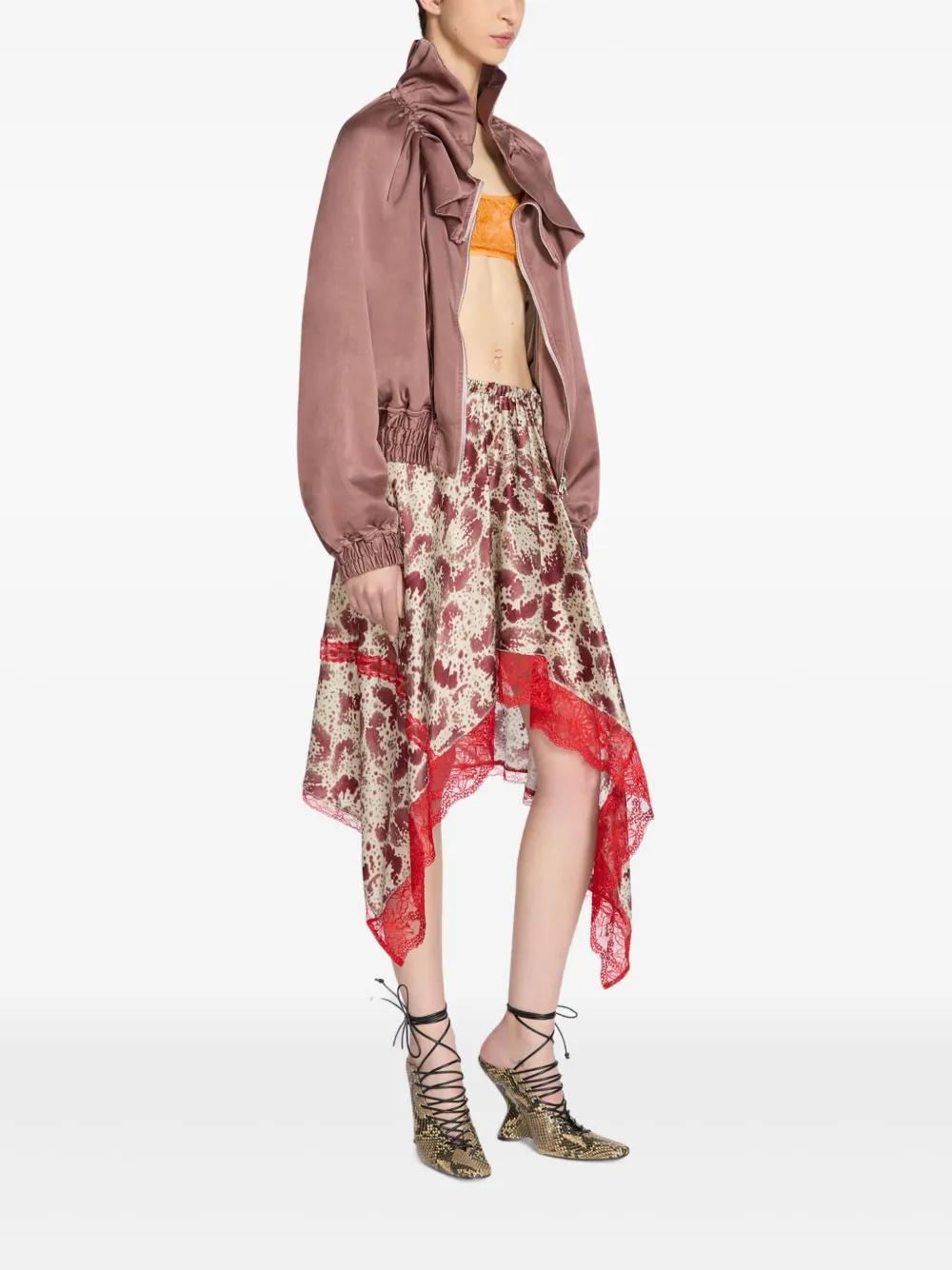 asymmetric silk midi skirt  Product Image