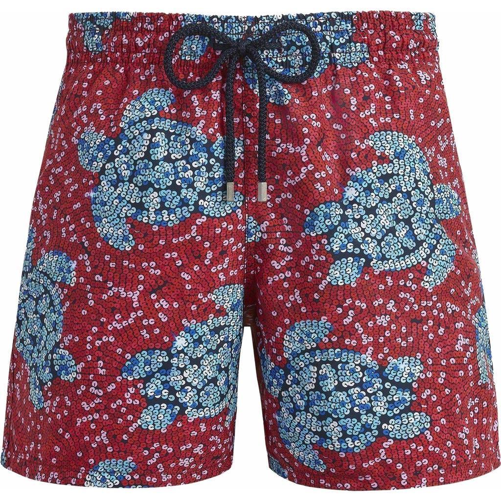 Mens Turtle Sequin Trompe Loeil Swim Trunks Product Image