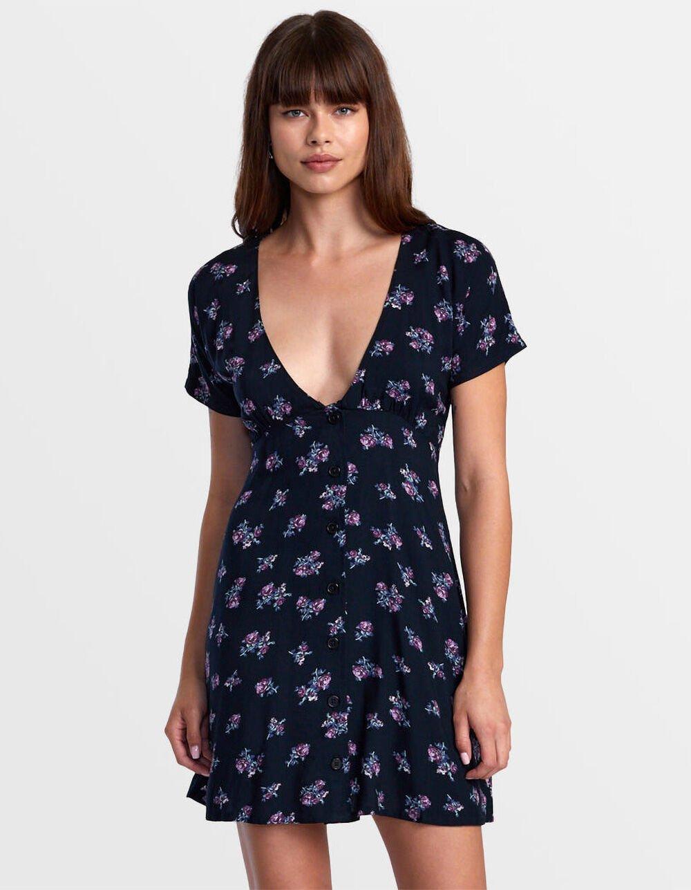RVCA Understated Dolman Womens Mini Dress - BLACK COMBO Product Image