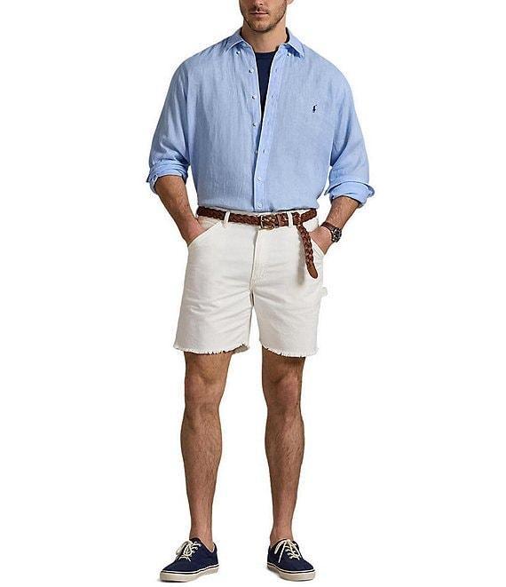 Polo Ralph Lauren Big & Tall Piece Dye Linen Long Sleeve Woven Shirt Product Image
