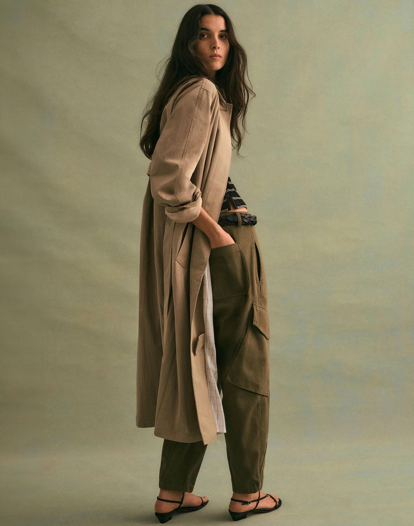 The Barrel-Leg Utility Pant in Garment-Dyed Twill Product Image
