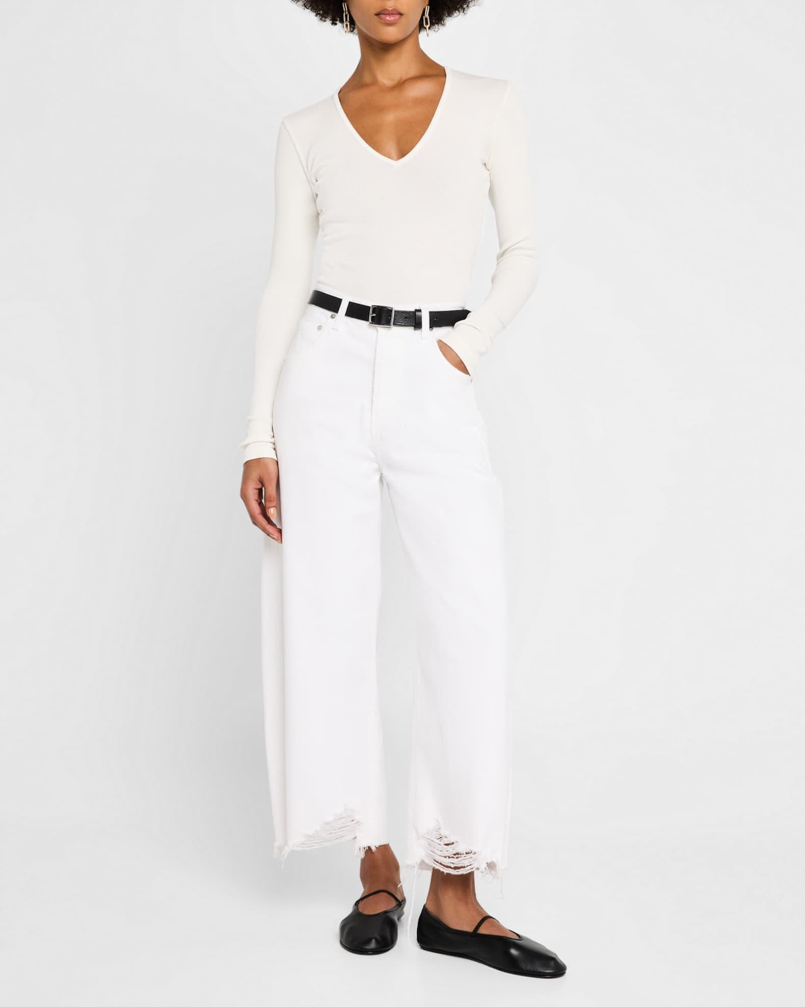 Helsa Ribbed Deep-V Bodysuit Product Image
