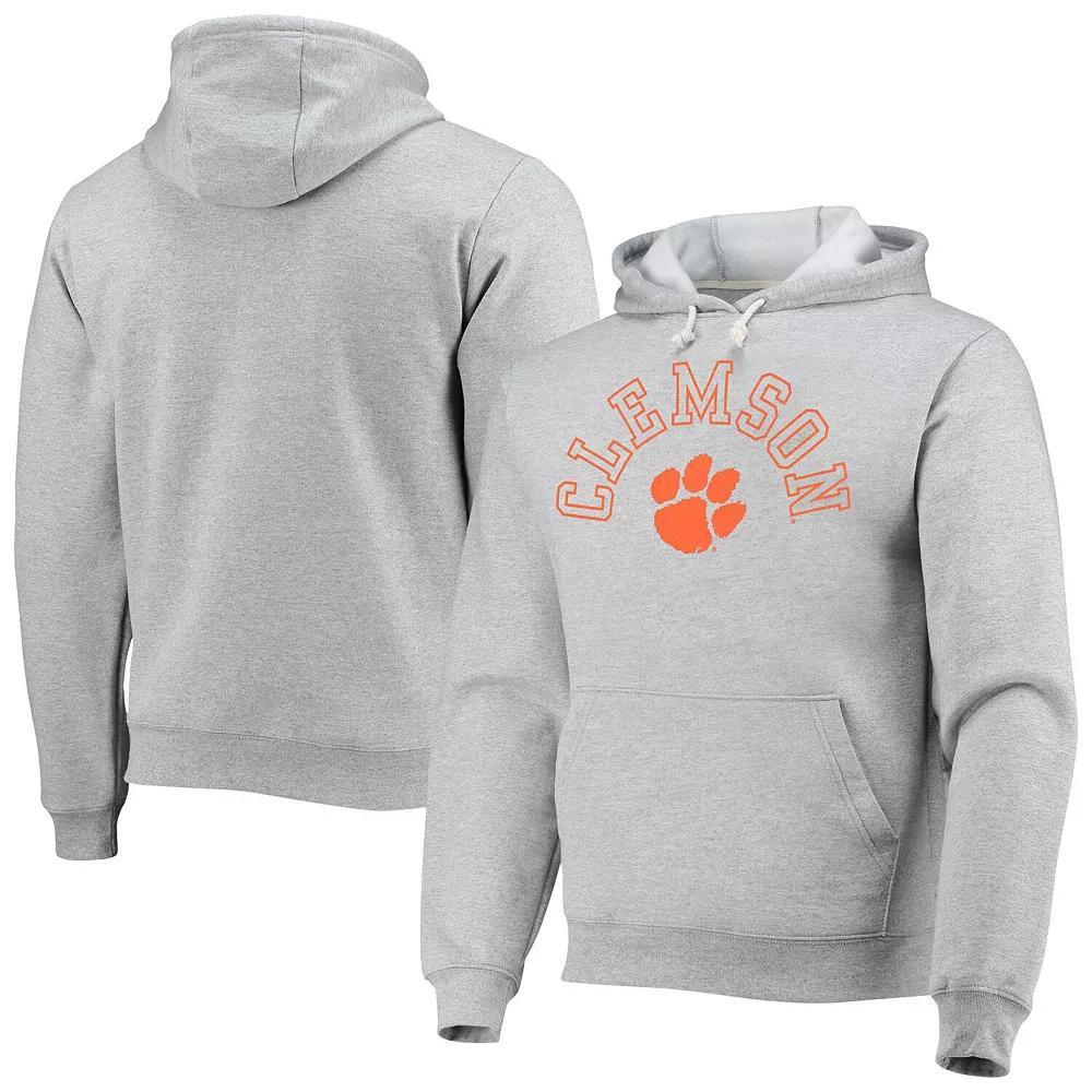 Men's League Collegiate Wear Heathered Gray Clemson Tigers Seal Neuvo Essential Fleece Pullover Hoodie, Size: 2XL, Grey Product Image