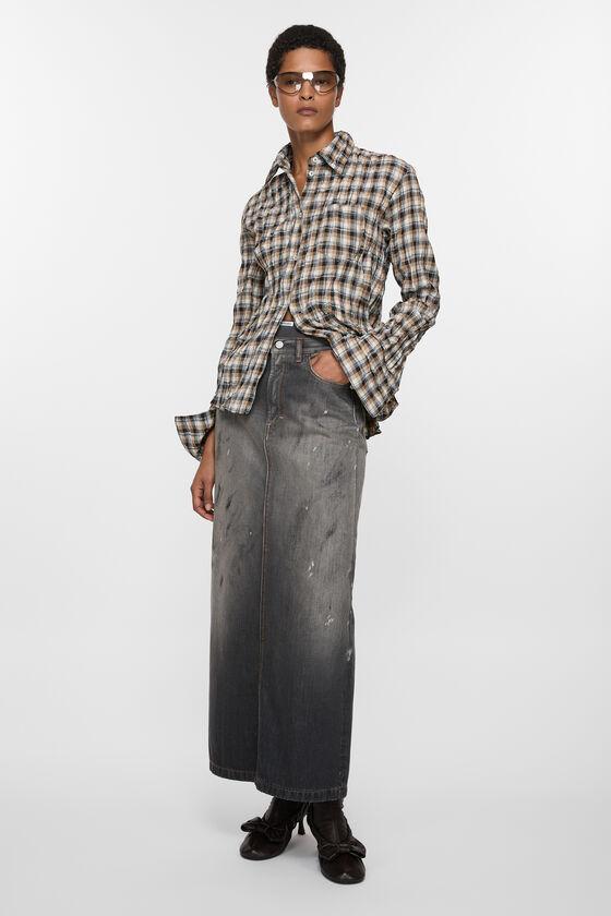 Mid-length denim skirt Product Image