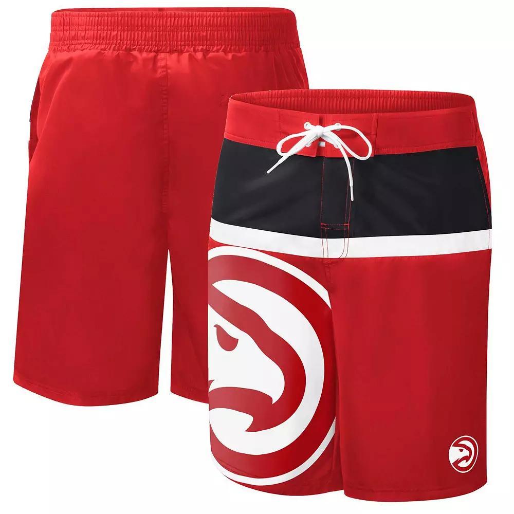 Men's G-III Sports by Carl Banks Red Atlanta Hawks Sea Wind Swim Trunks, Size: XL Product Image