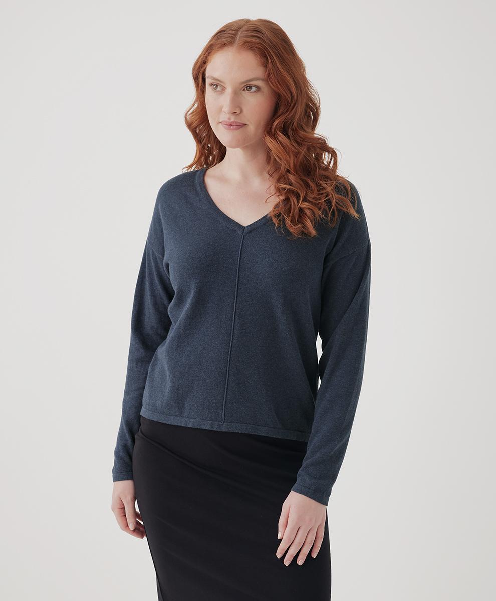 Womens Classic Fine Knit Relaxed Sweater 2XL Product Image