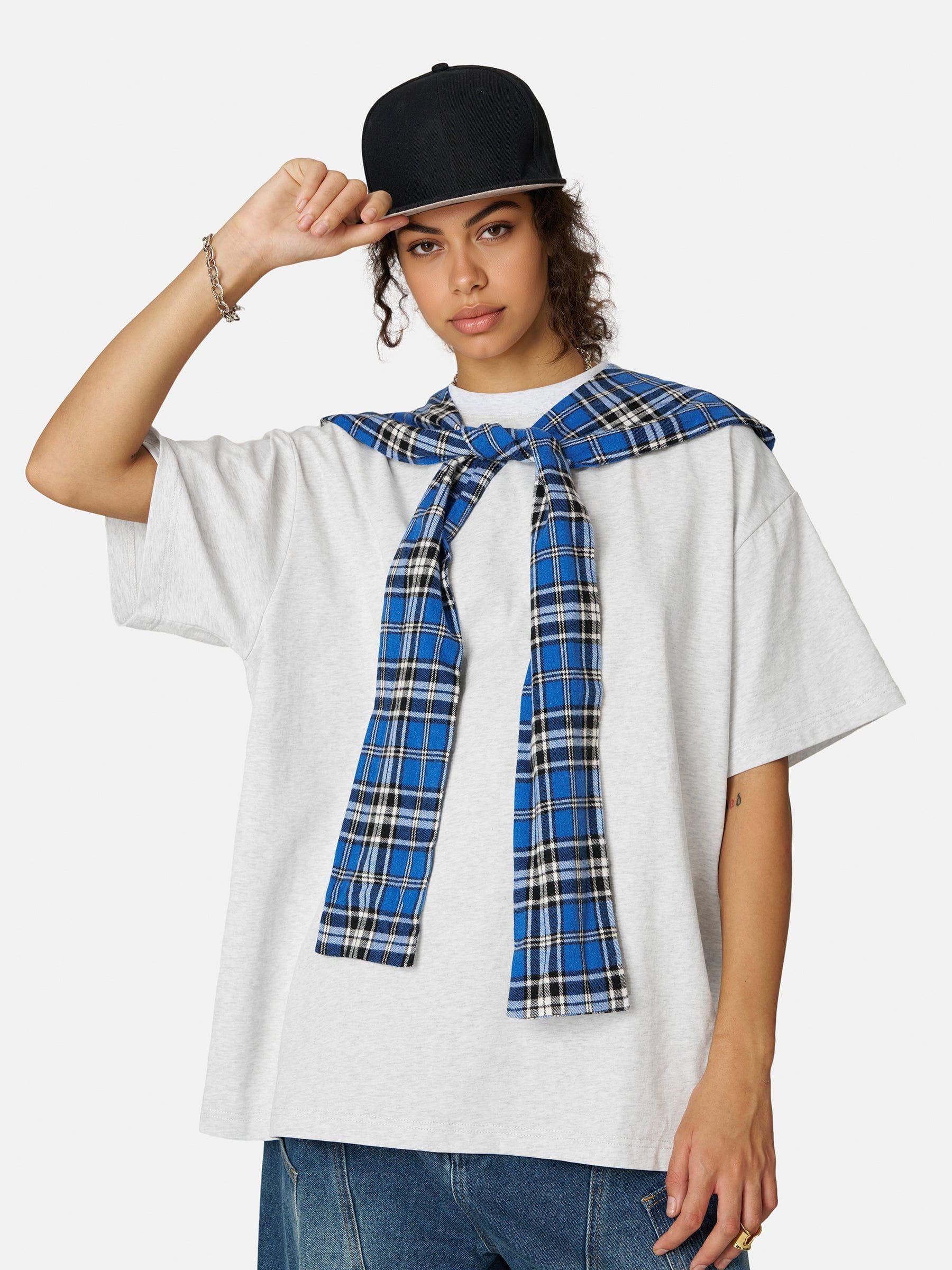 Aelfric Eden Plaid Detachable Hooded Tee Product Image