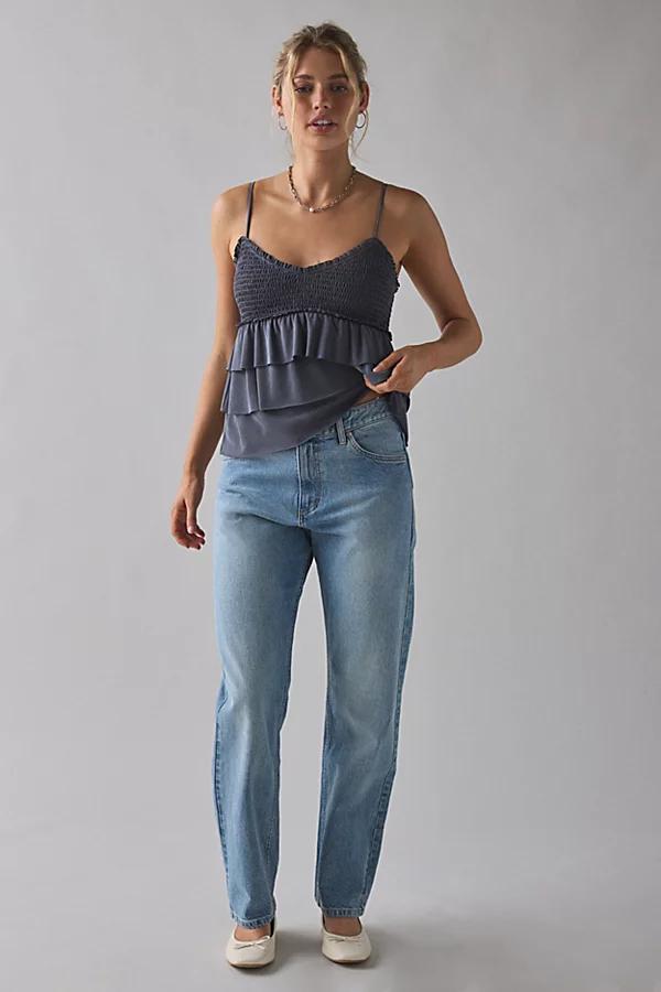 Kimchi Blue Heidi Smocked Tiered Ruffle Babydoll Tank Top Womens at Urban Outfitters Product Image