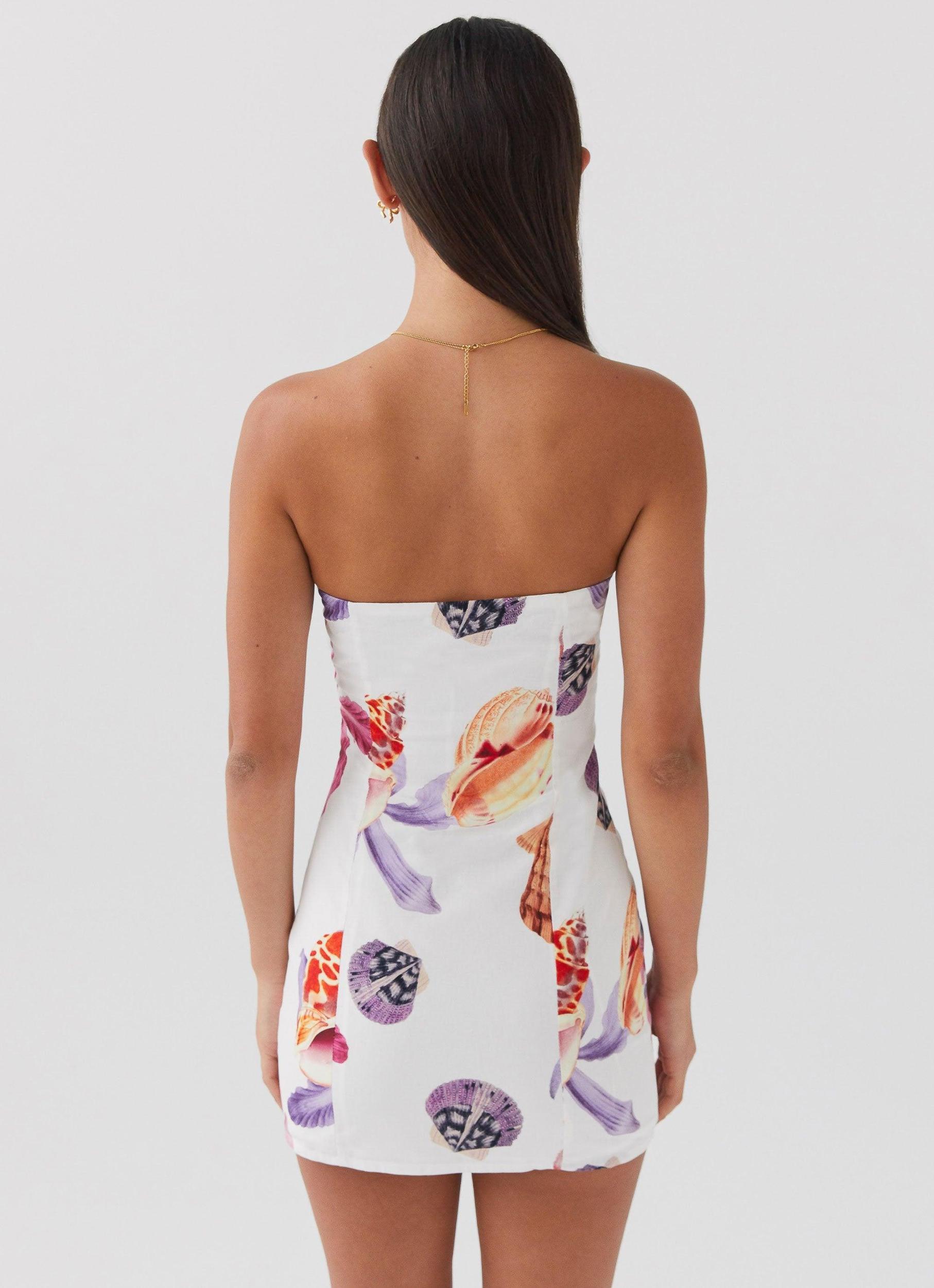 Freya Linen Mini Dress - Seaside Bouquet Product Image