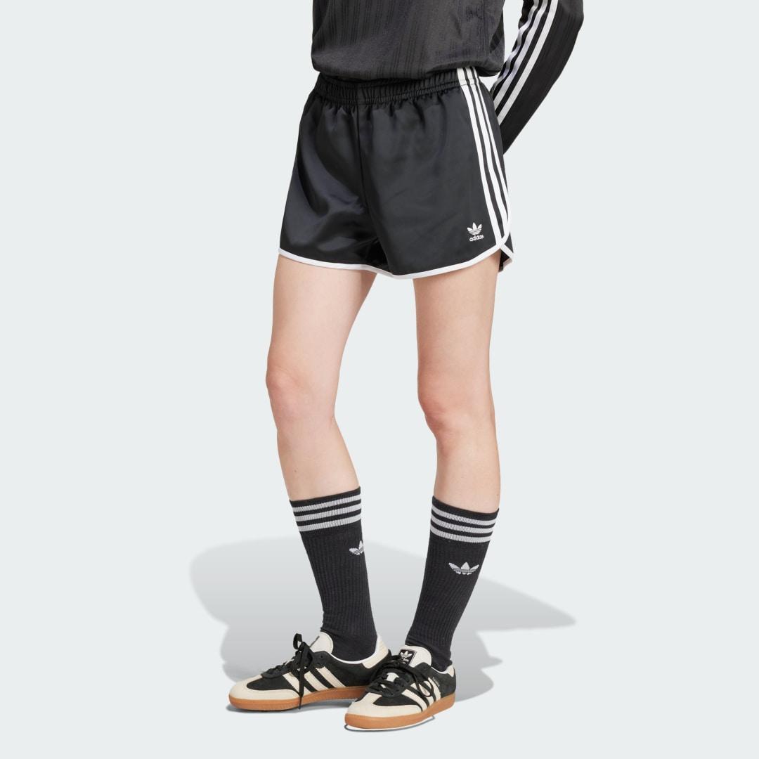 adidas Adicolor 3-Stripes Sprinter Shorts Signal Green L Womens Product Image