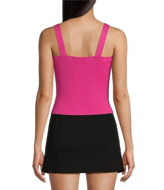 Copper Key Twist Front Sweater Tank Top Product Image