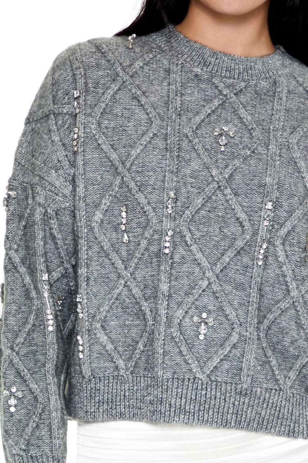 Marled Faux Gem Sweater | Forever 21 Product Image