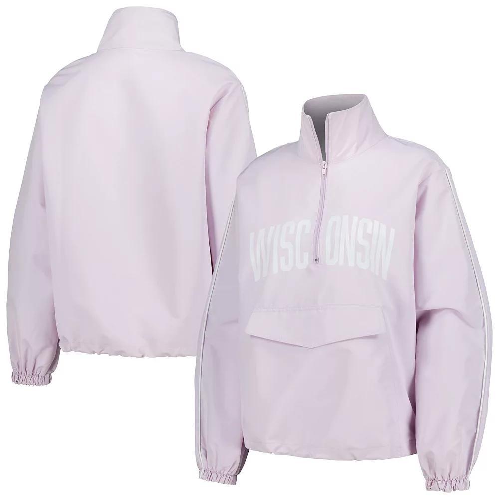 Women's Lusso Purple Wisconsin Badgers Parker Quarter-Zip Rain Tech Jacket, Size: XL Product Image