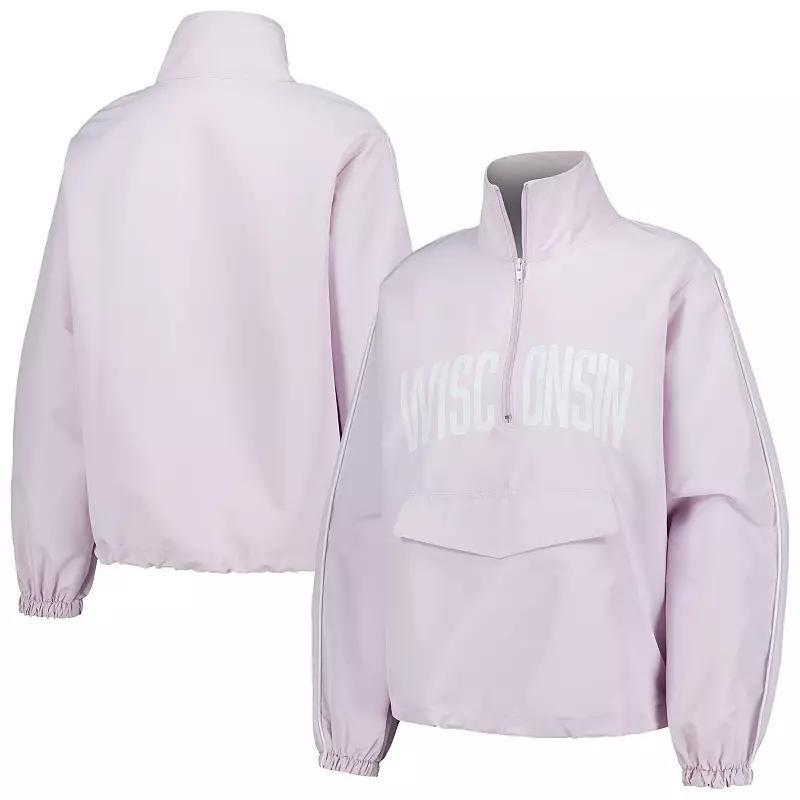 Women's Lusso Purple Wisconsin Badgers Parker Quarter-Zip Rain Tech Jacket, Size: XL Product Image