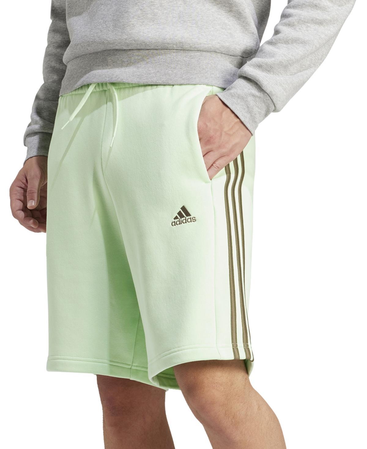 adidas Mens adidas Essentials 3-Stripes Fleece Shorts - Mens Medium Grey Heather Product Image
