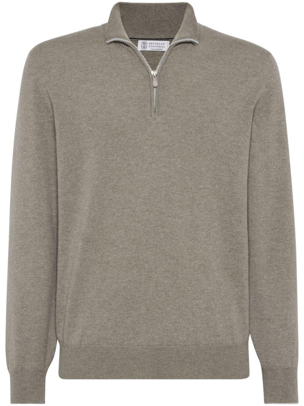 BRUNELLO CUCINELLI Poloshirt Aus Kaschmir In Olive Product Image