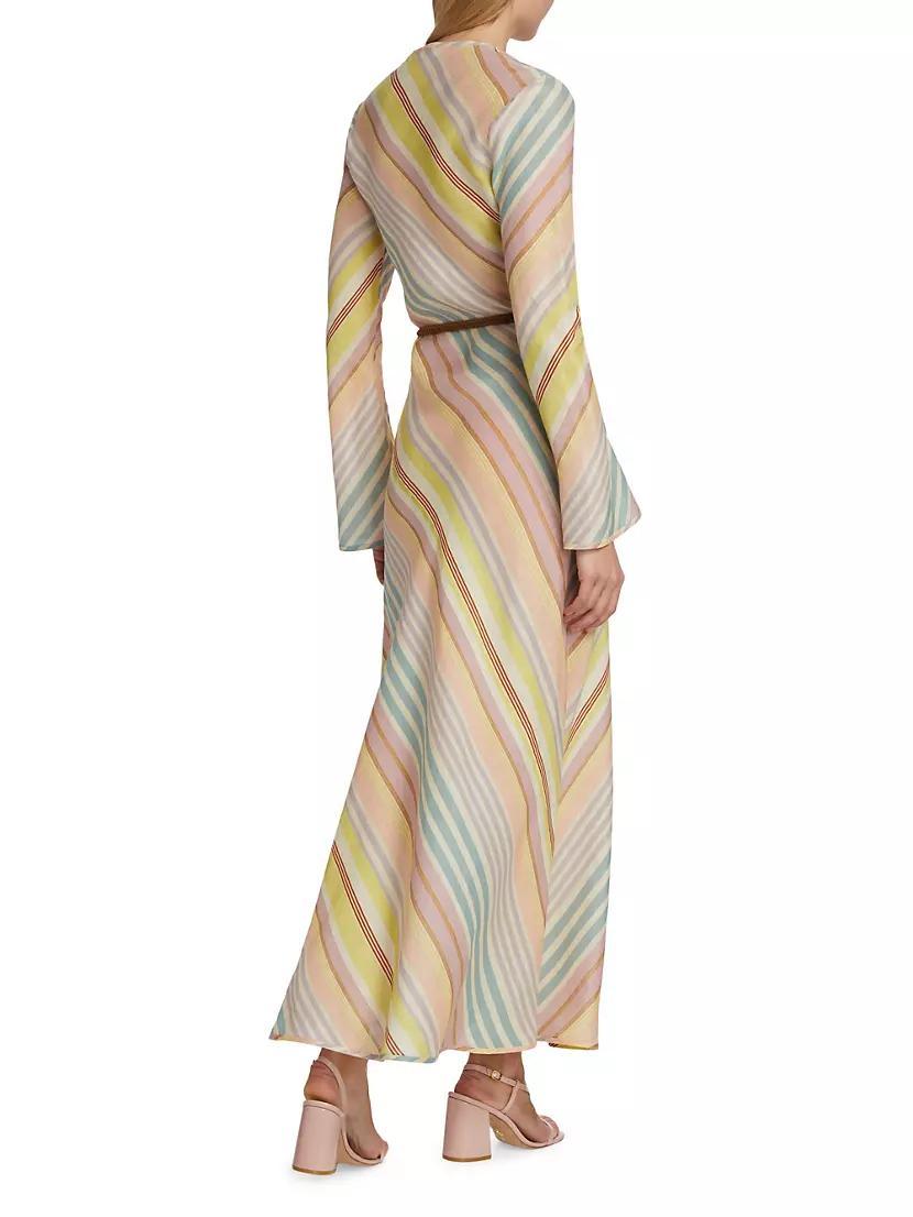 Halliday Striped Linen Maxi Dress Product Image