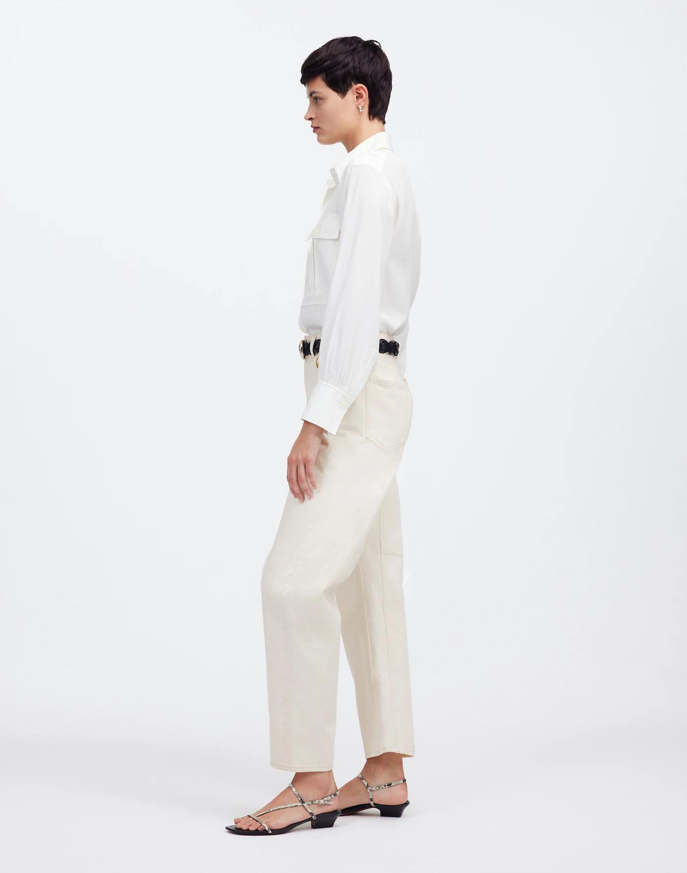 The Petite Darted Barrel-Leg Jean Product Image