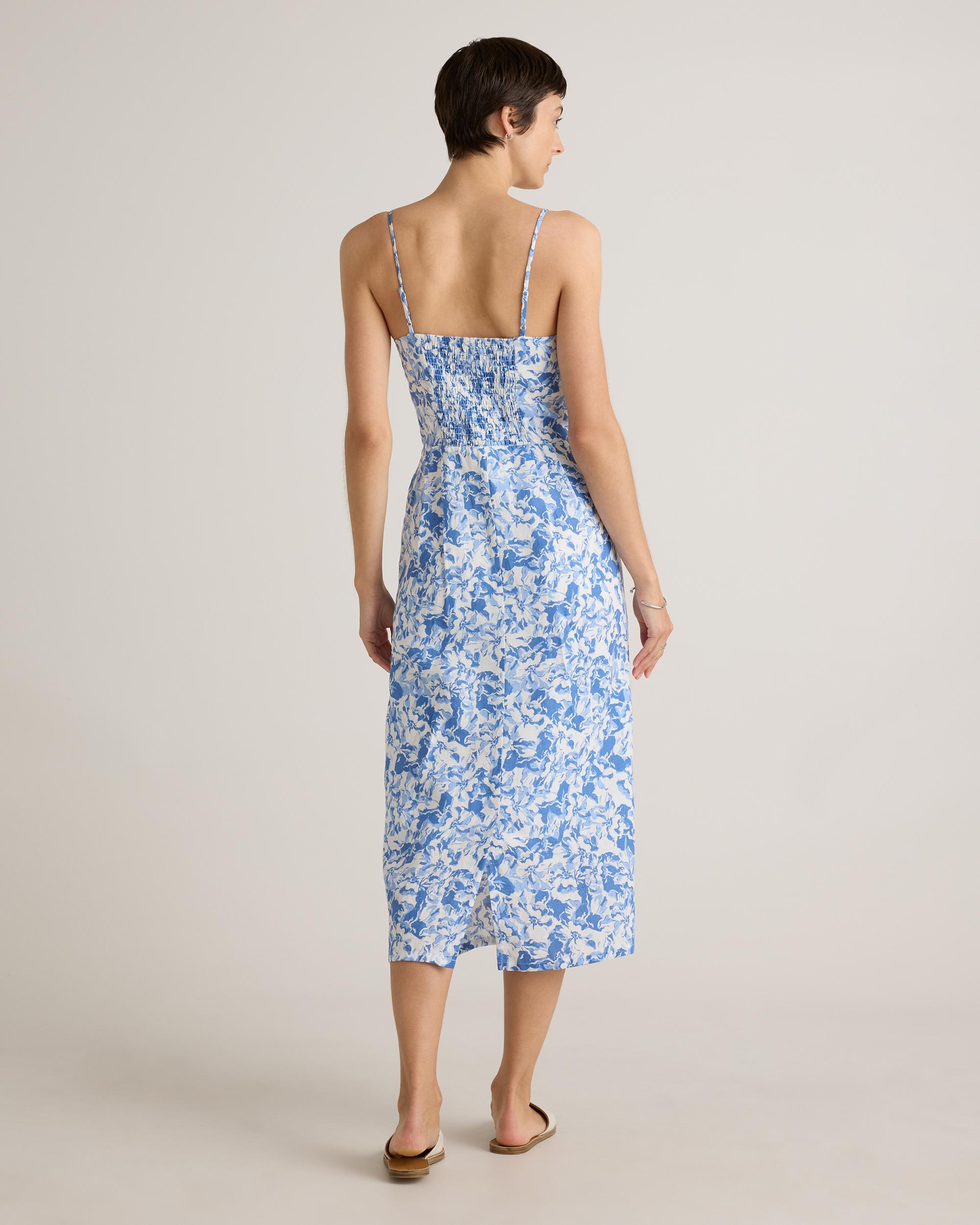 Quince | Women's 100% European Linen Scoop Neck Midi Dress Product Image