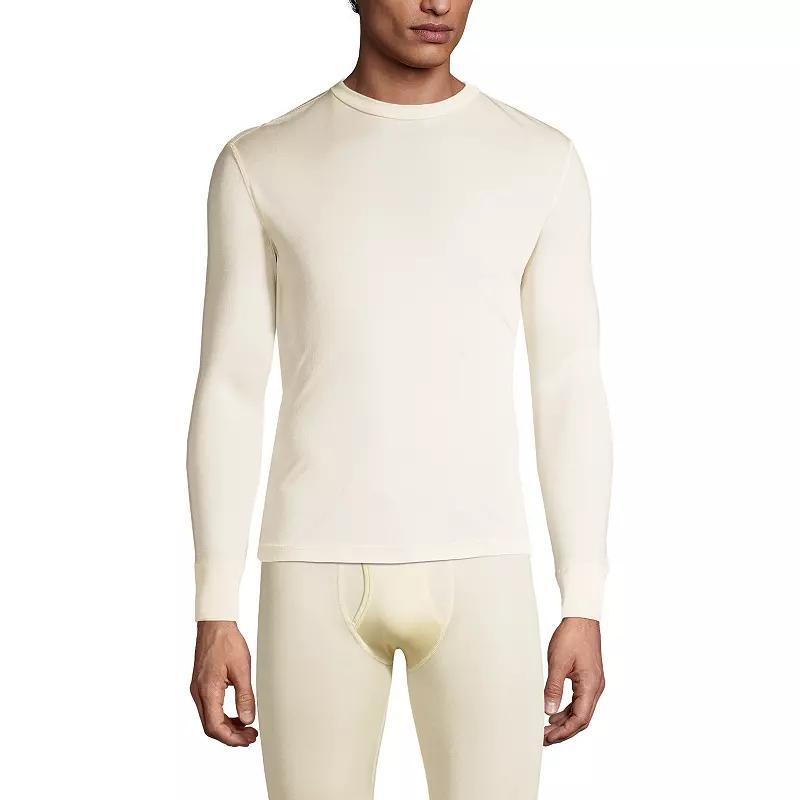 Men's Lands' End Silk Long Underwear Top, Size: Large, Black Product Image