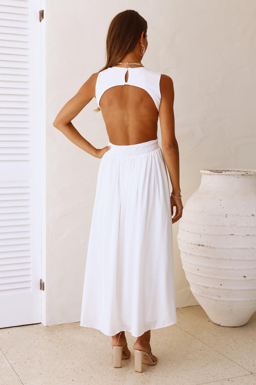 Lovely Travels Midi Dress White Product Image