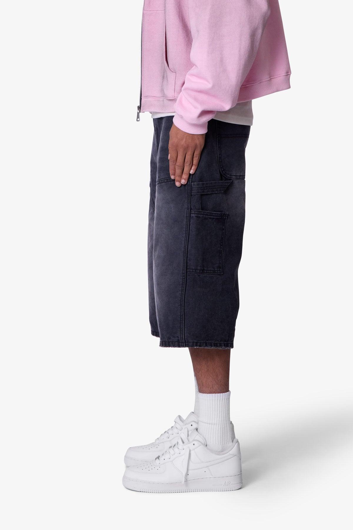 Ultra Baggy Carpenter Shorts - Washed Black Product Image