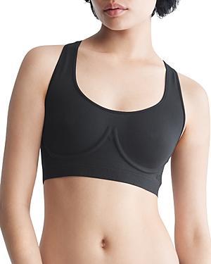 Calvin Klein Womens Bonded Flex Unlined Balconette Bralette - Black - S Product Image