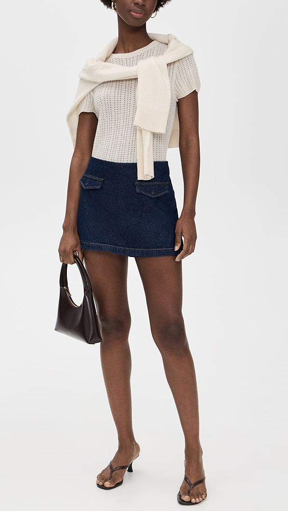Reformation Imogen High Rise Denim Skort | Shopbop Product Image