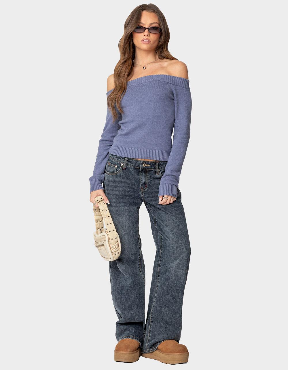 EDIKTED Elona Off Shoulder Knit Top Product Image