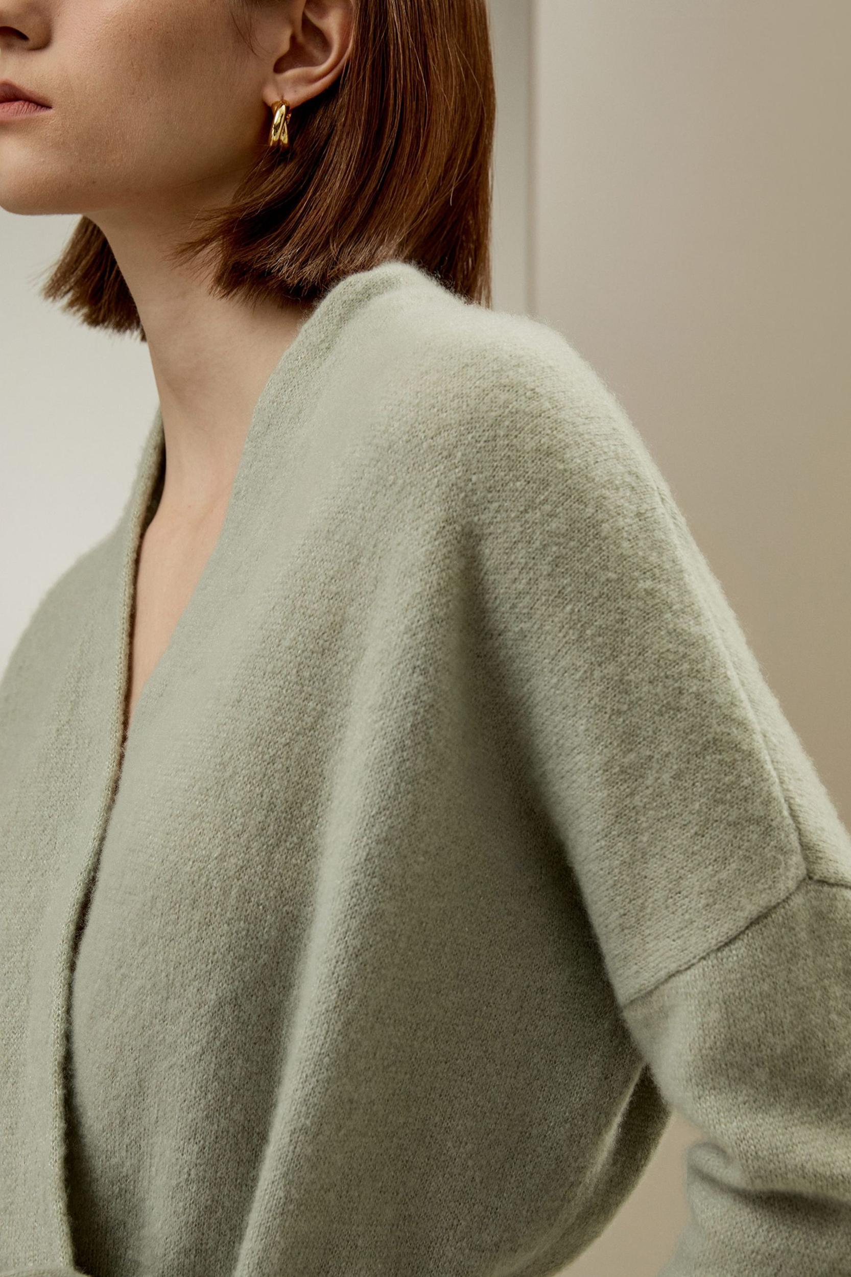 Lounge Wrap Knit Cardigan Product Image