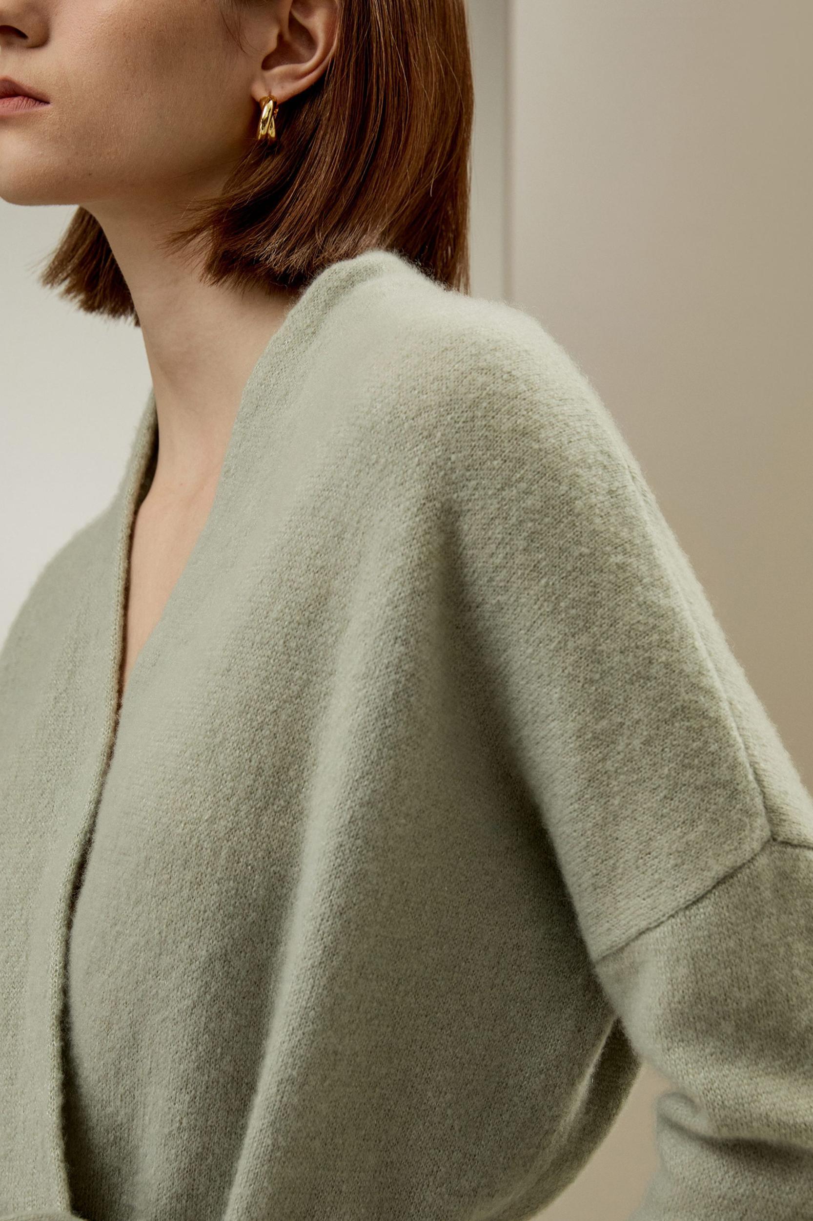 Lounge Wrap Knit Cardigan Product Image