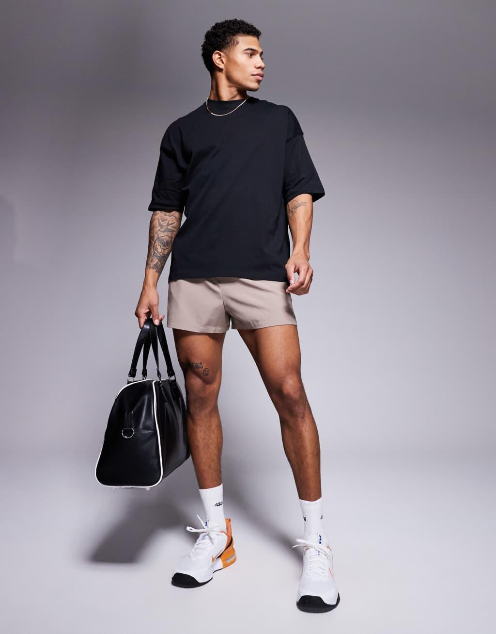 4505 Icon oversized cotton t-shirt with quick dry finish in black  Product Image
