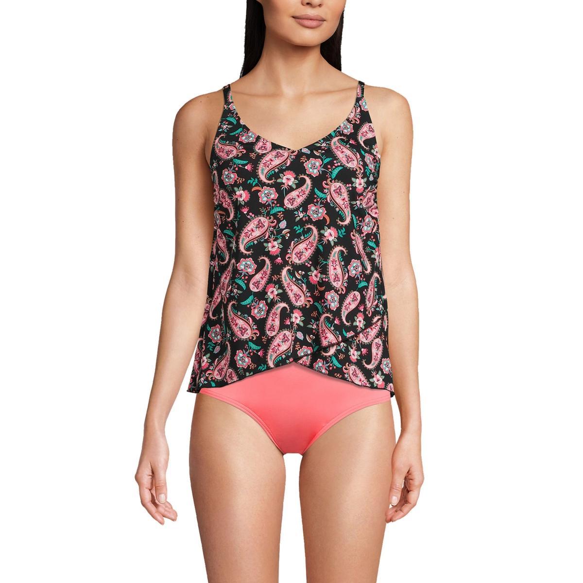 Womens Lands End DDD-Cup Chlorine Resistant Tulip Hem Tankini Swim Top Product Image