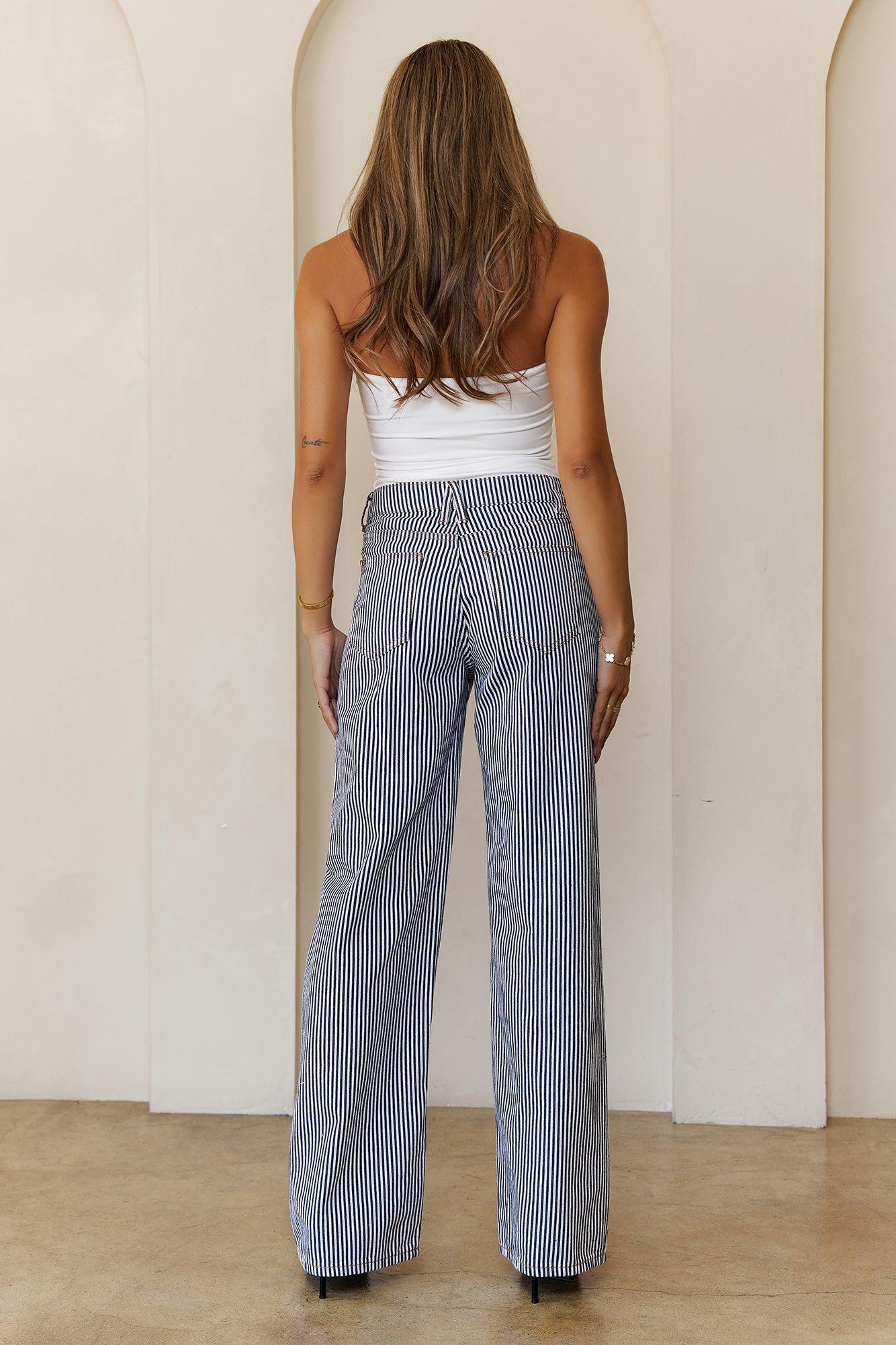 Top Model Jean Navy Stripe Product Image