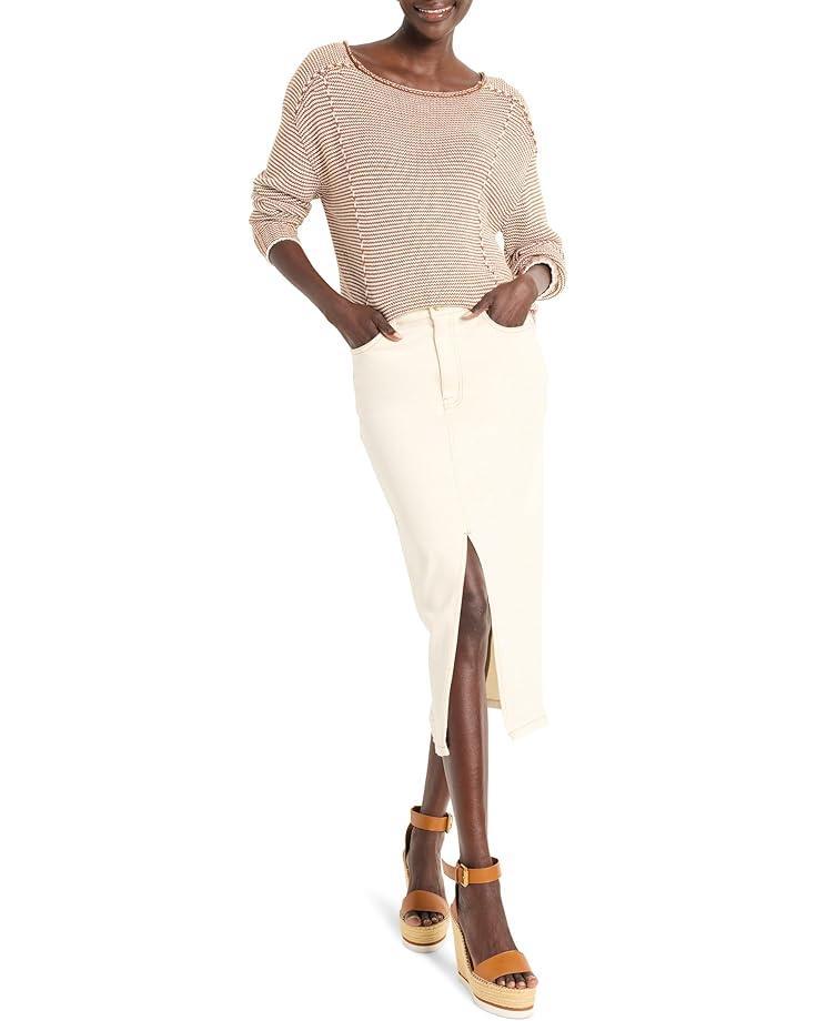 Pinstripe Notch Collar Knit Jacket Product Image