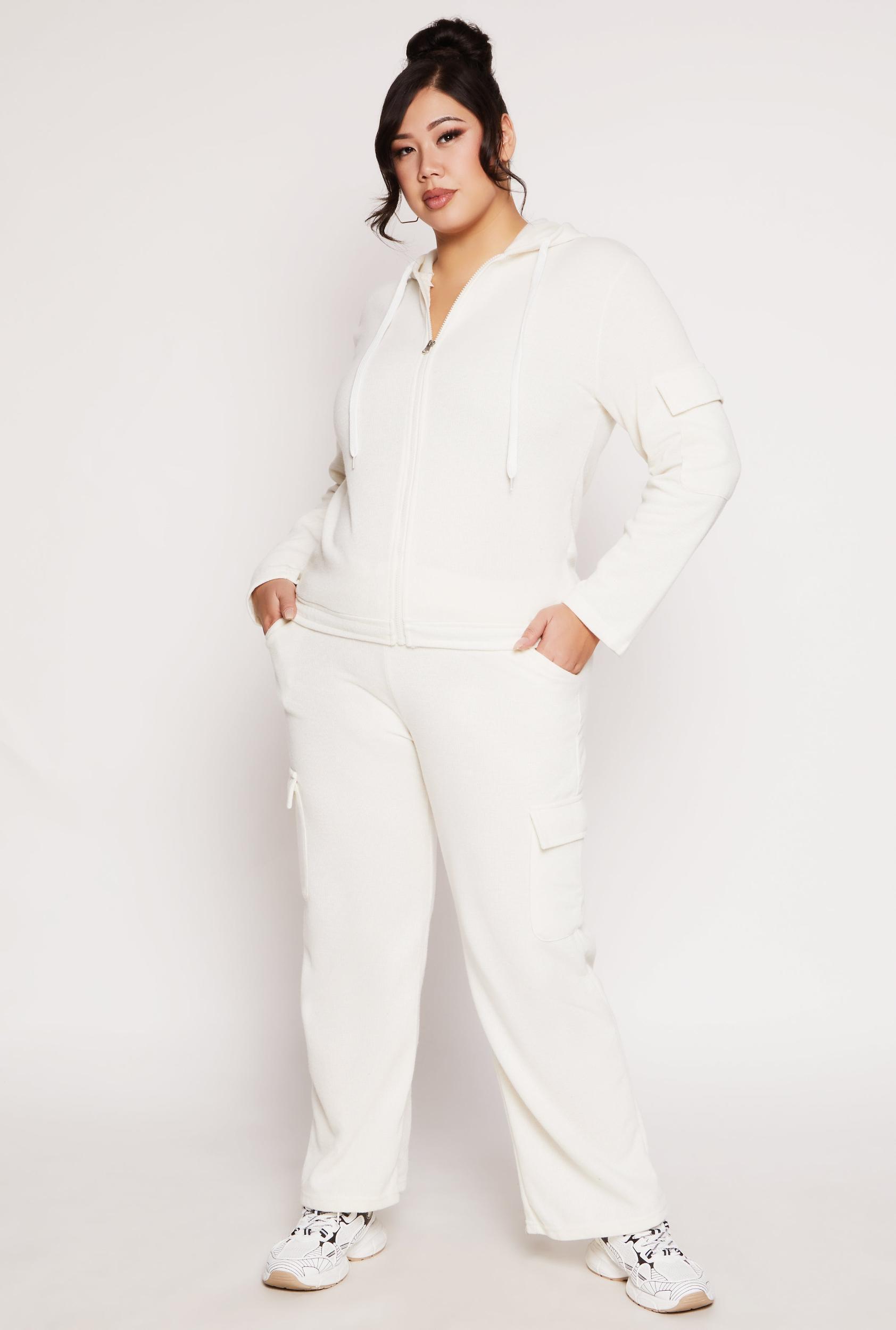 Womens Plus Size Drawstring Cargo Sweatpants Product Image