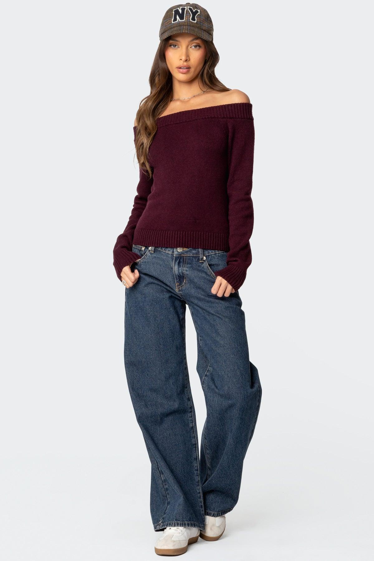 Elona Off Shoulder Knit Top Product Image