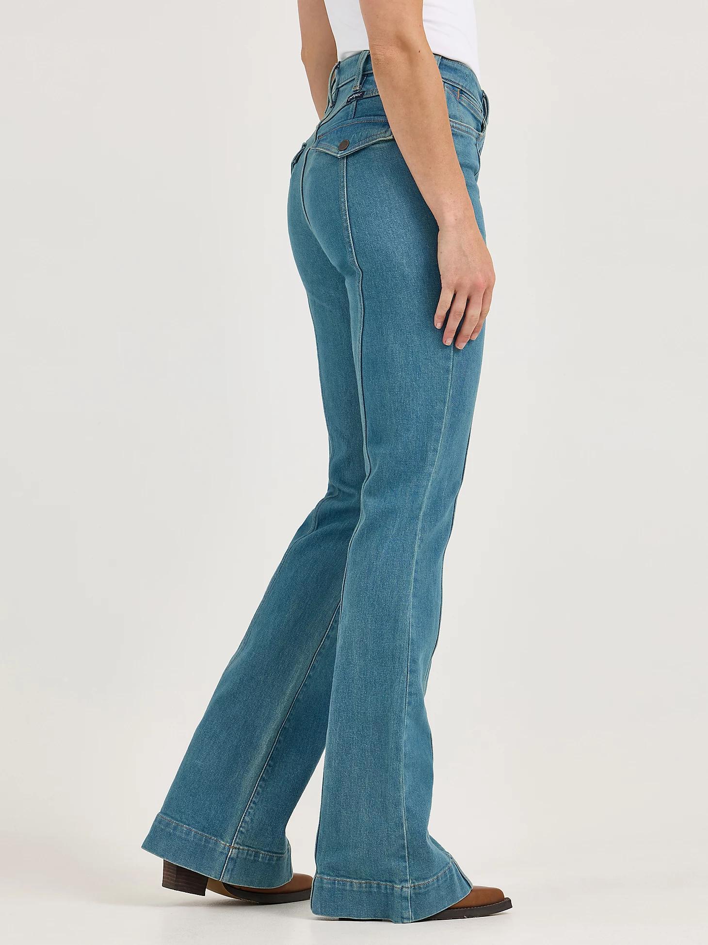 Women's Wrangler Retro® Bailey High Rise Pintuck Trouser Jean | Women's JEANS | Wrangler® Product Image