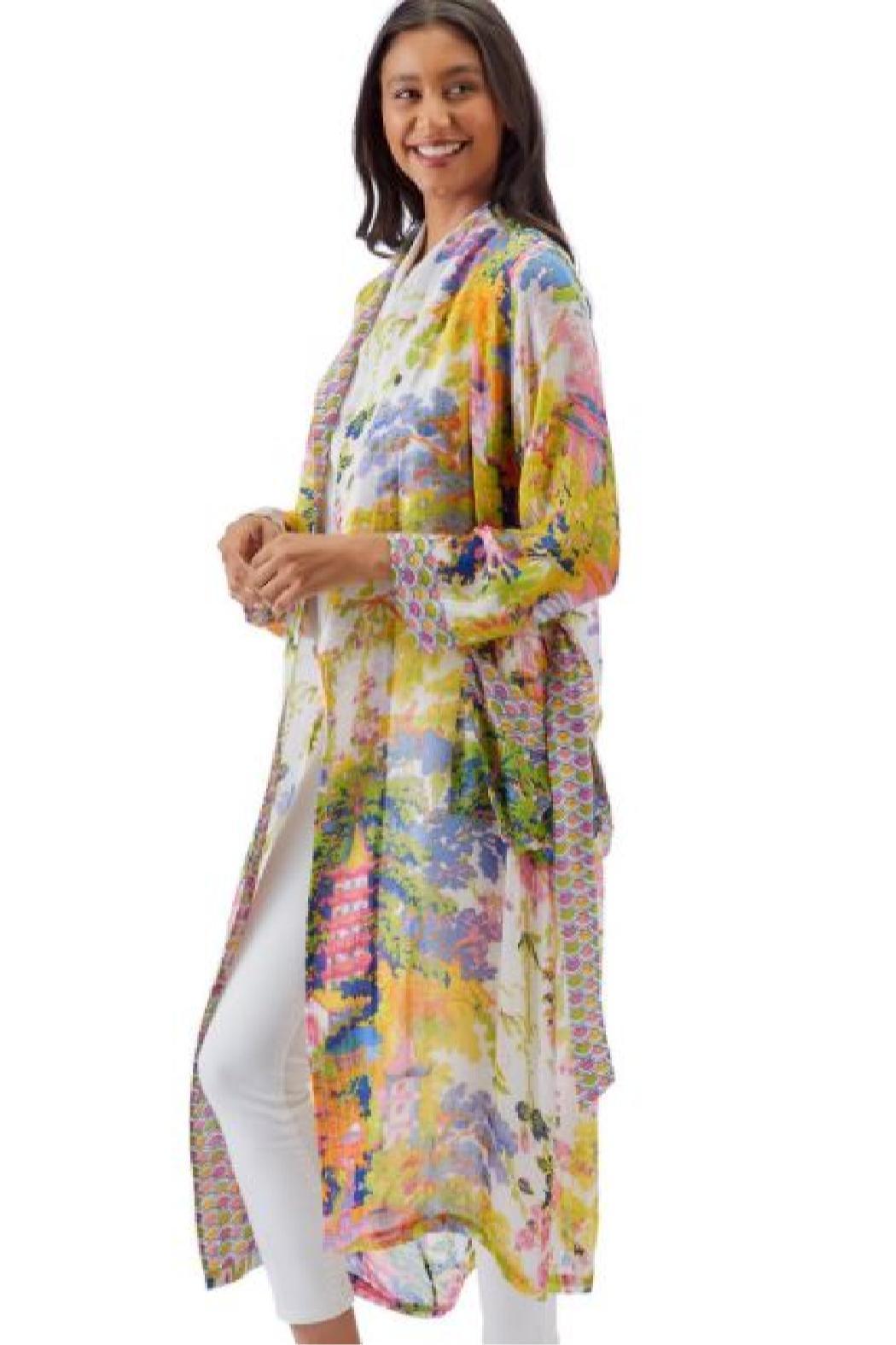 Floral Viscose Robe Gown with Removable Waist Tie Closure Product Image