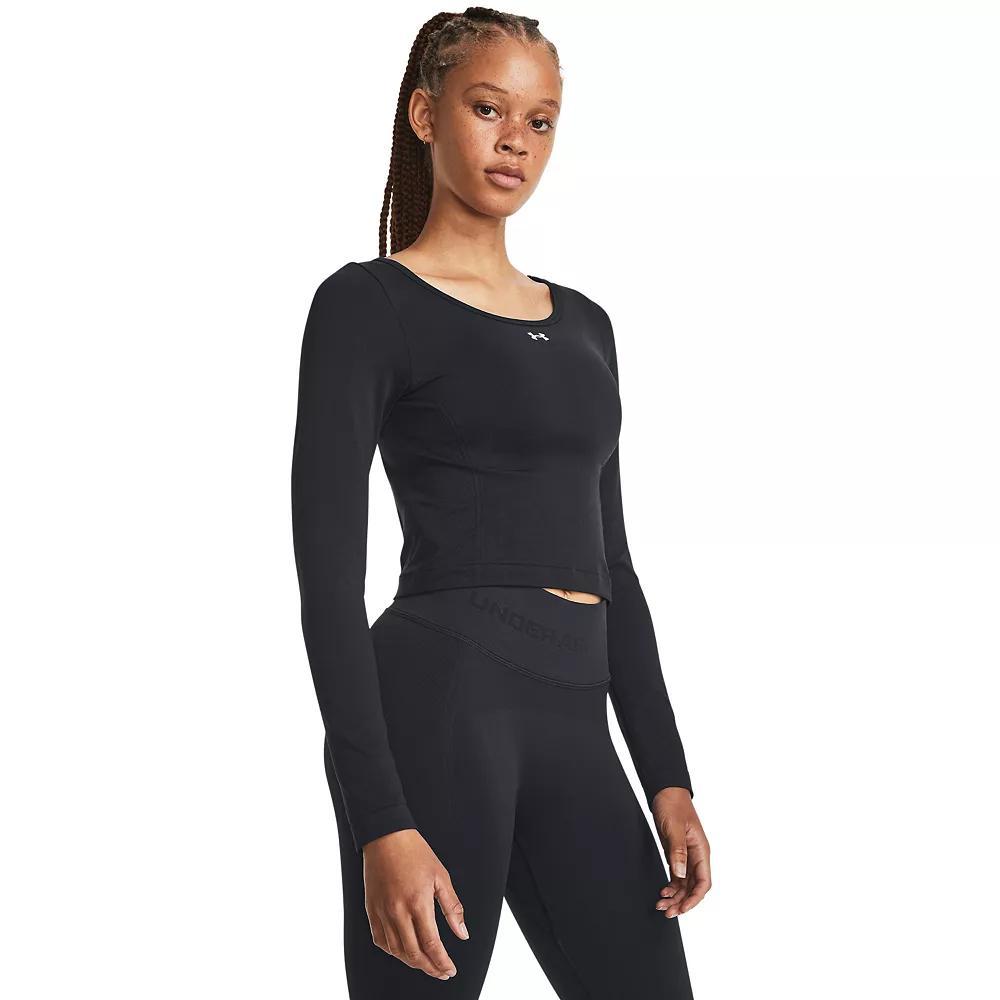 Women's Under Armour Vanish Seamless Long Sleeve Tee, Size: XL, Black White Product Image