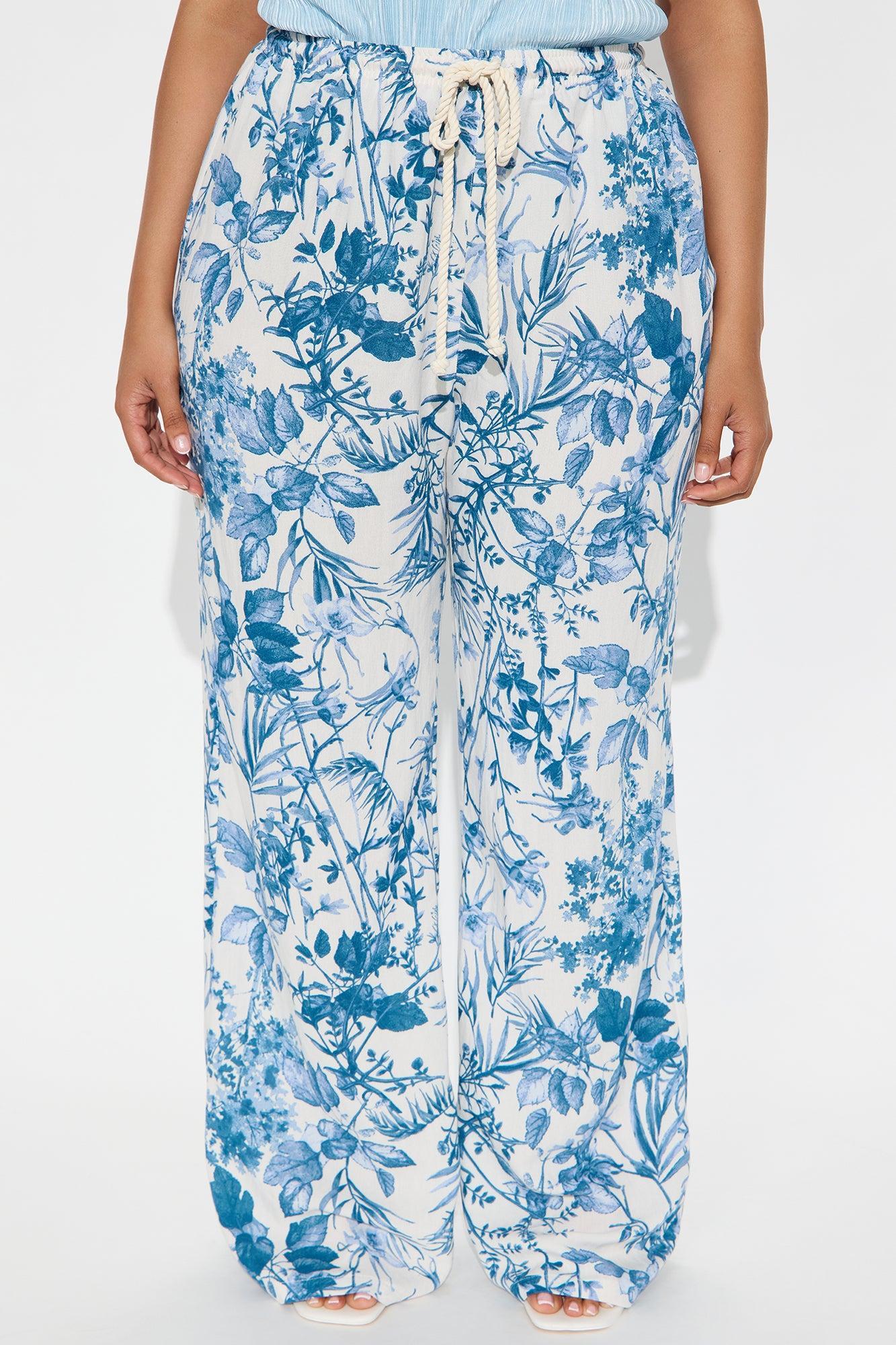Paradise Livin' Wide Leg Pant - Blue/combo Product Image