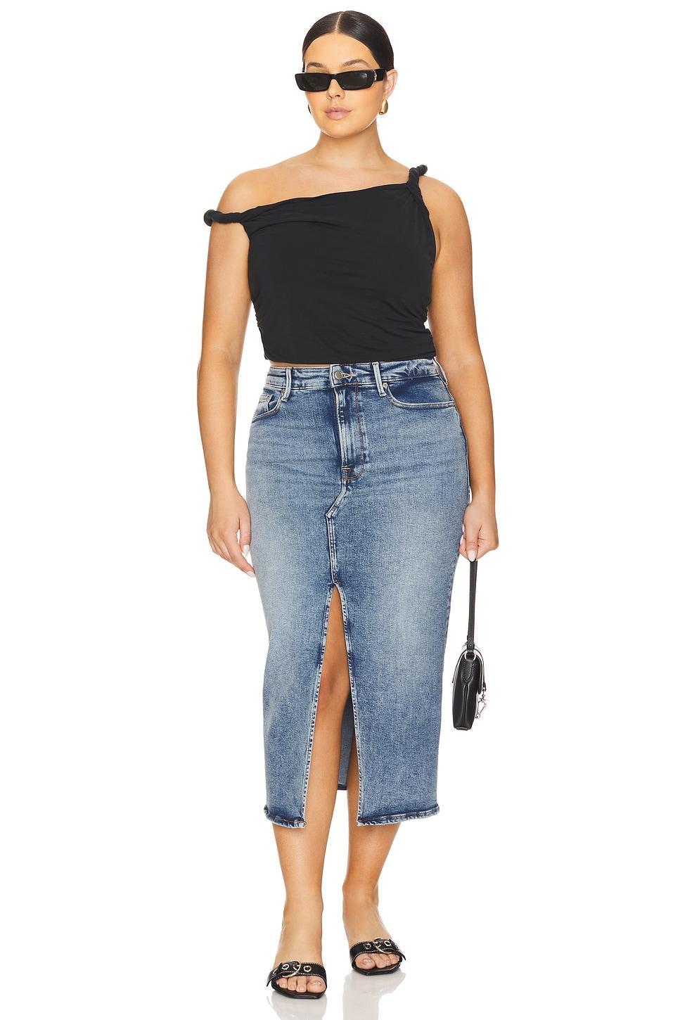 Slit Front Midi Skirt Good American Product Image
