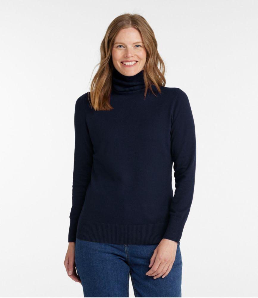 
                            Women's Cotton/Cashmere Sweater, Turtleneck
                         Product Image