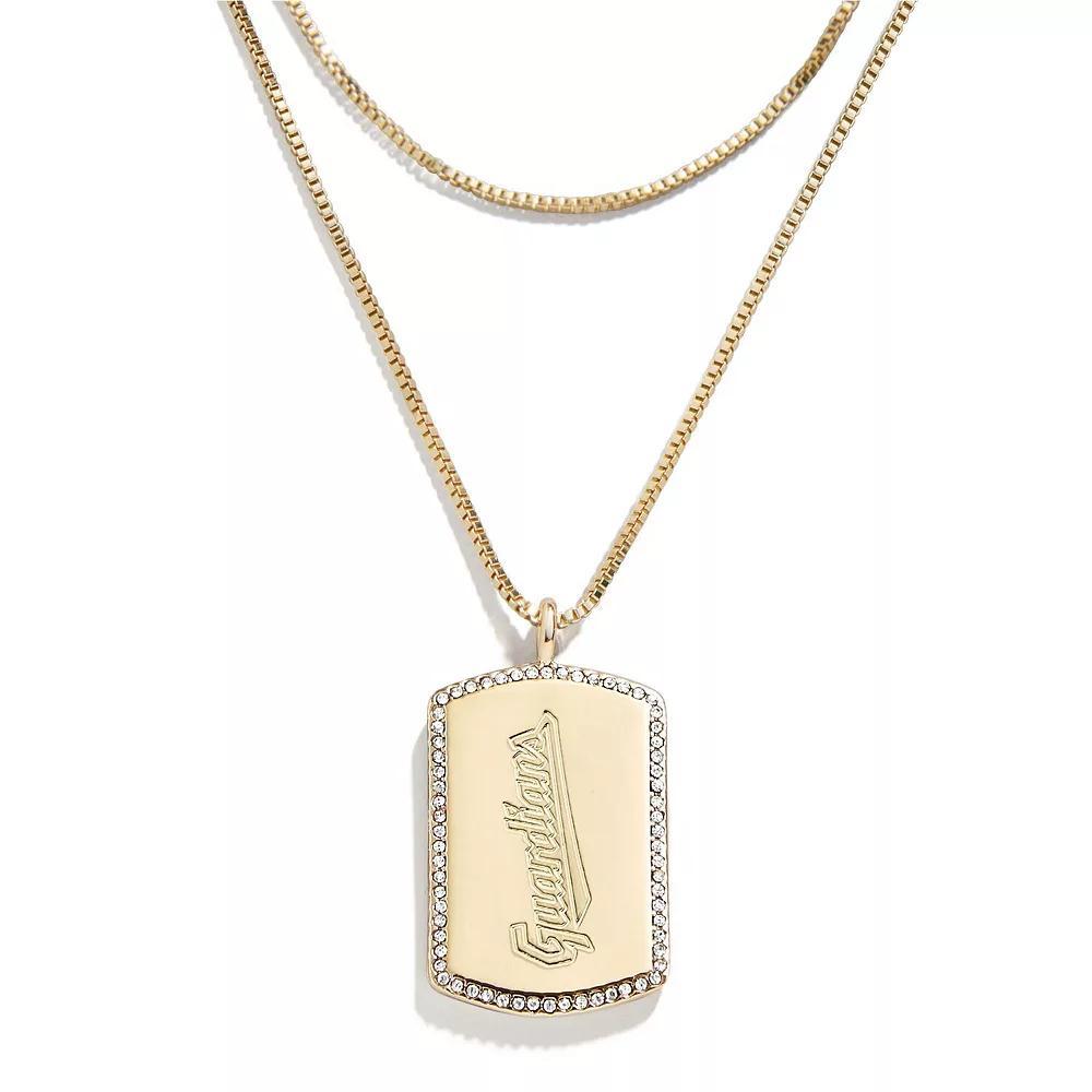 WEAR by Erin Andrews x Baublebar Cleveland Guardians Dog Tag Necklace, Women's, Grd Gold Product Image